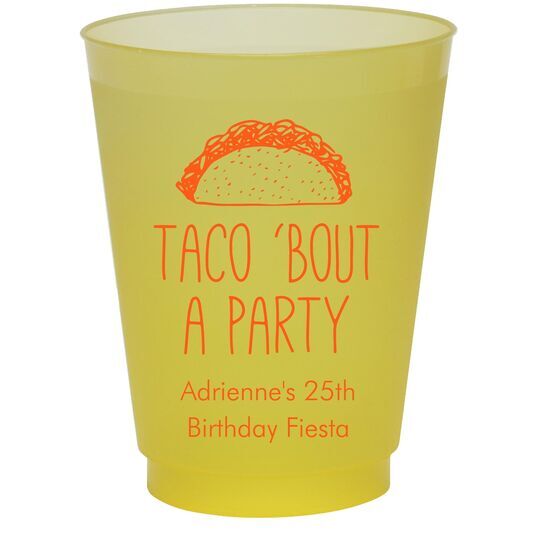 Taco Bout A Party Colored Shatterproof Cups